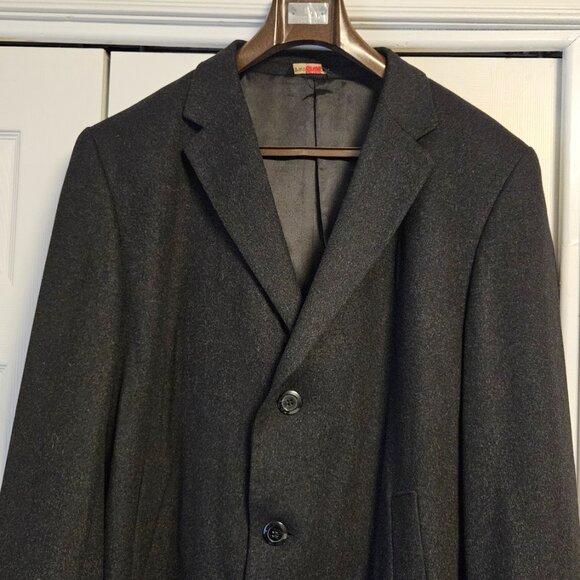 Cashmere/Wool Black Men's dress overcoat. Prontomoda. - Picture 2 of 9